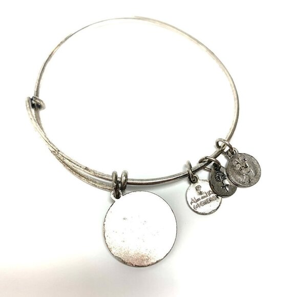 Alex and Ani Initial K Charm Bracelet Silver Finish - Expands 2"- 3.5" - Picture 2 of 2